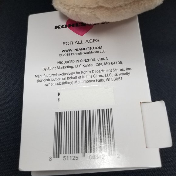 PEANUTS LUCY VAN PELT STUFFED ANIMAL BY KOHLS 2019 - Picture 8 of 8